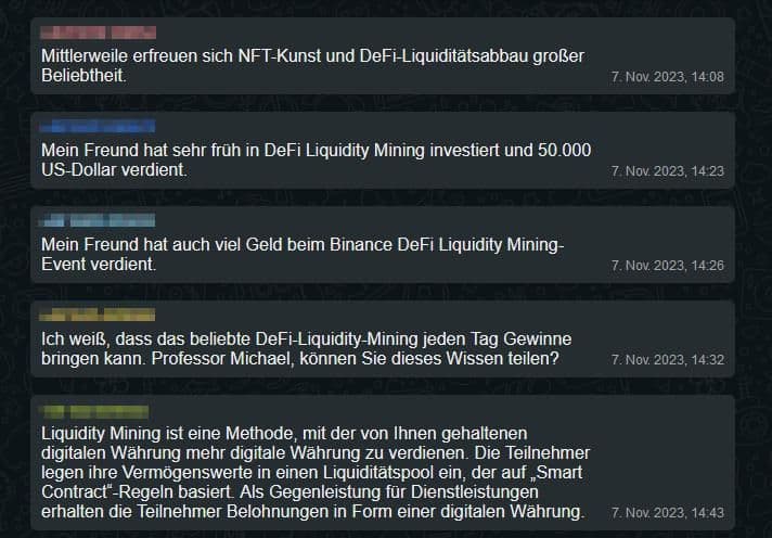 Beispiel Whatsapp Chat